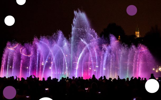 Multimedialny Park Fontann w Warszawie - Zimowa iluminacja