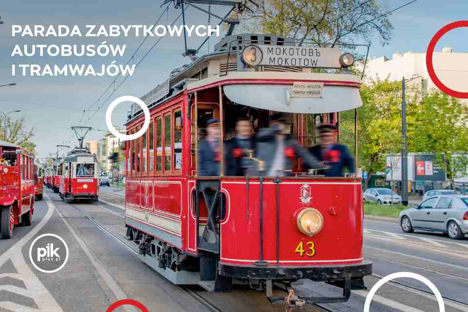 Noc Muzeów 2025 Parada Zabytkowych Autobusów i Tramwajów
