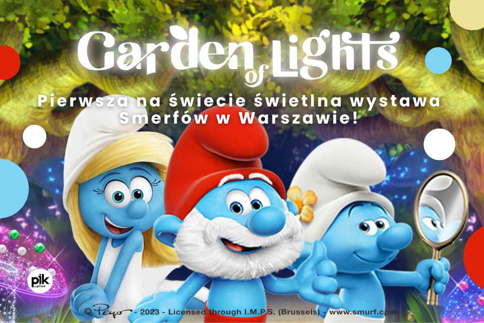 Garden of Lights - Smerfy - Ogród Świateł w Warszawie